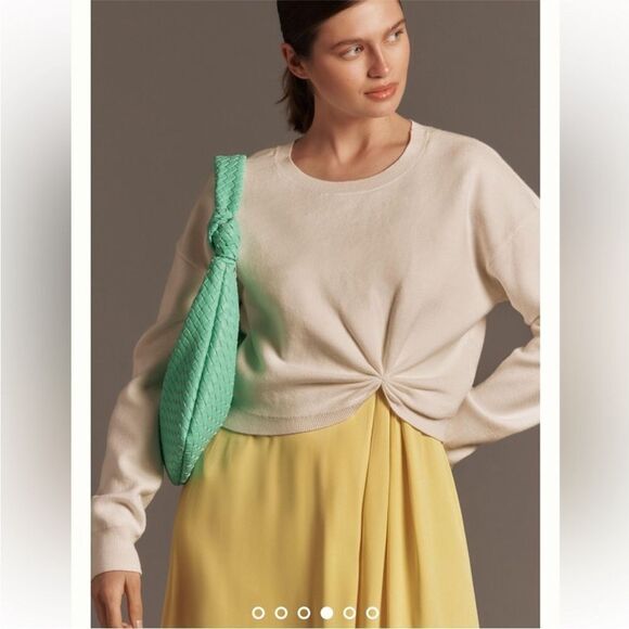 anthropologie sweater Beige And Maxi Dress Yellow Size Large  Set NWT - Picture 3 of 16